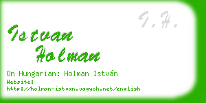 istvan holman business card