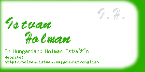 istvan holman business card